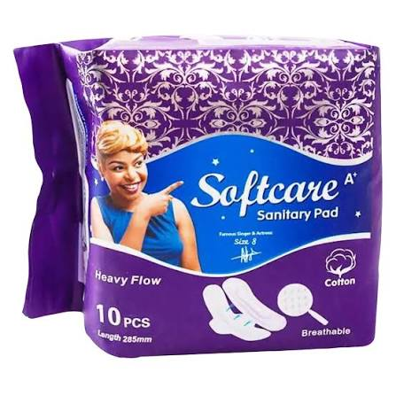 Packs of sanitary towels ready for donation