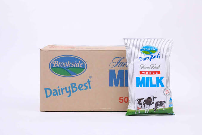 Packaged whole milk ready to be donated to children